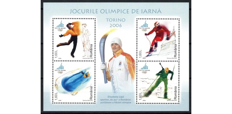 ROMANIA 2006 - JOCURILE OLIMPICE DE IARNA, TORINO 2006 - KLB NESTAMPILAT - MNH / sport249